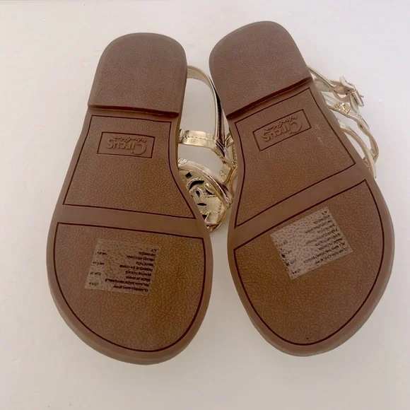 Circus by Sam Edelman Clarissa Caylie Gold Ankle-Strap Sandal Size 4 NIB - Picture 5 of 6